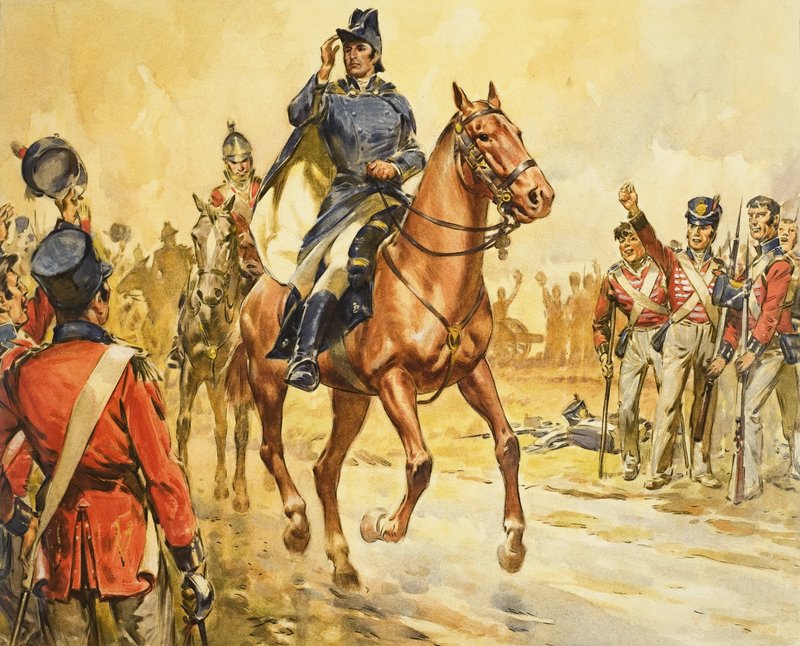 Hertigen av Wellington samlar sina trupper av James Edwin McConnell