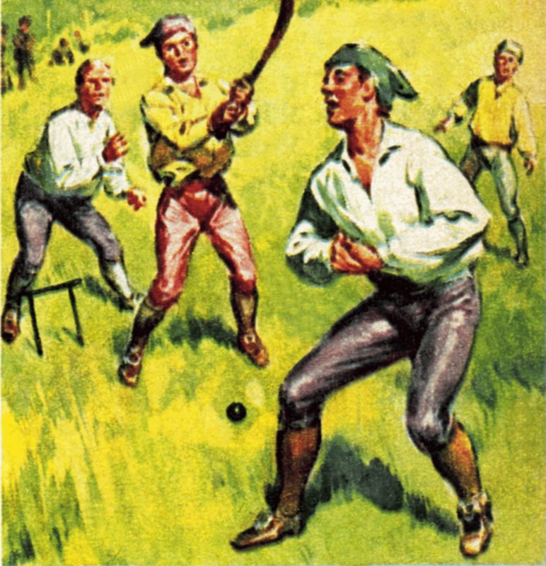 Tidig cricket med två stubbar av James Edwin McConnell