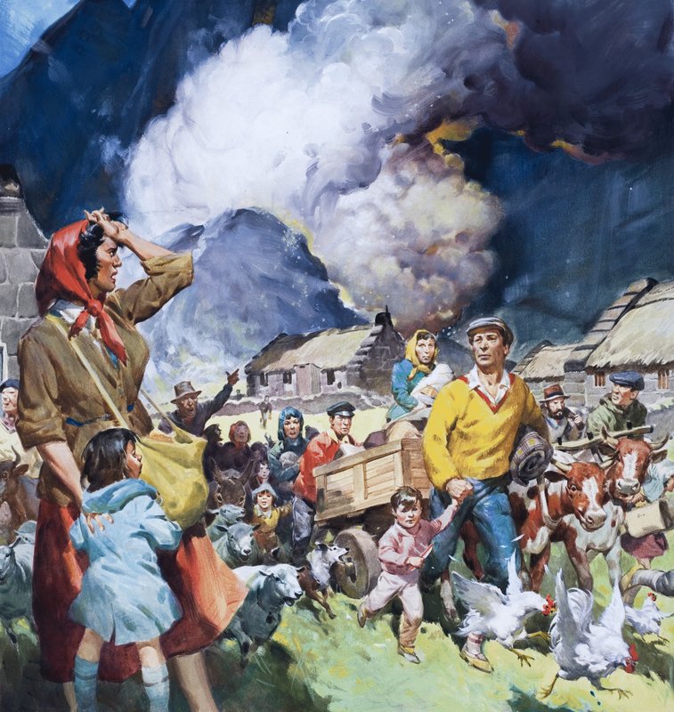 Familjer som lämnar naturkatastrof av James Edwin McConnell