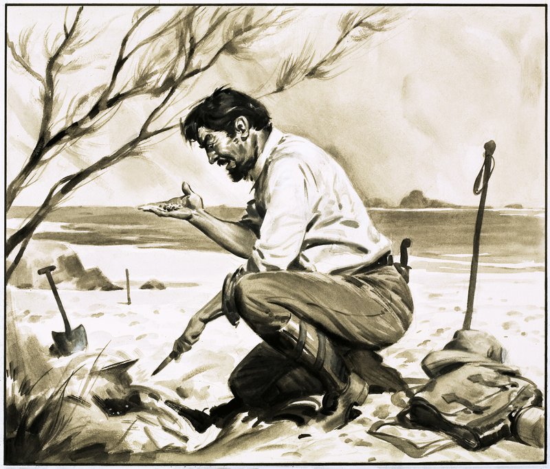 John Bock upptäckte diamanter på en strand, men trots att han rapporterade fyndet fängslades han av James Edwin McConnell