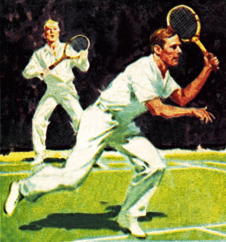 Kung George VI spelade i herrdubbeln i Wimbledon 1926 av James Edwin McConnell