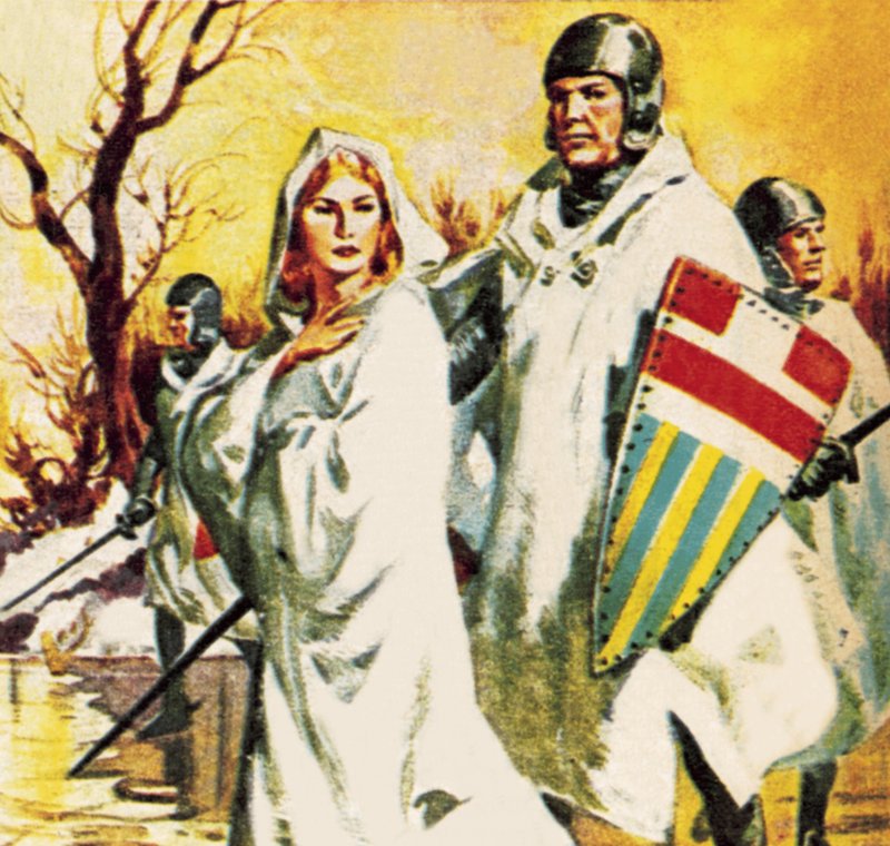 Matilda flyr ut i snön klädd i vitt av James Edwin McConnell