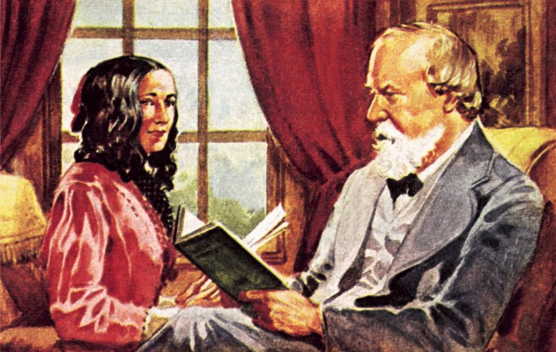 Robert Browning och Elizabeth Barrett Browning av James Edwin McConnell