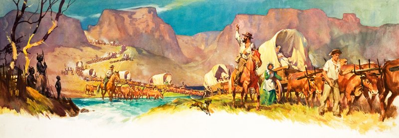 The Great Trek (gouache på papper) av James Edwin McConnell