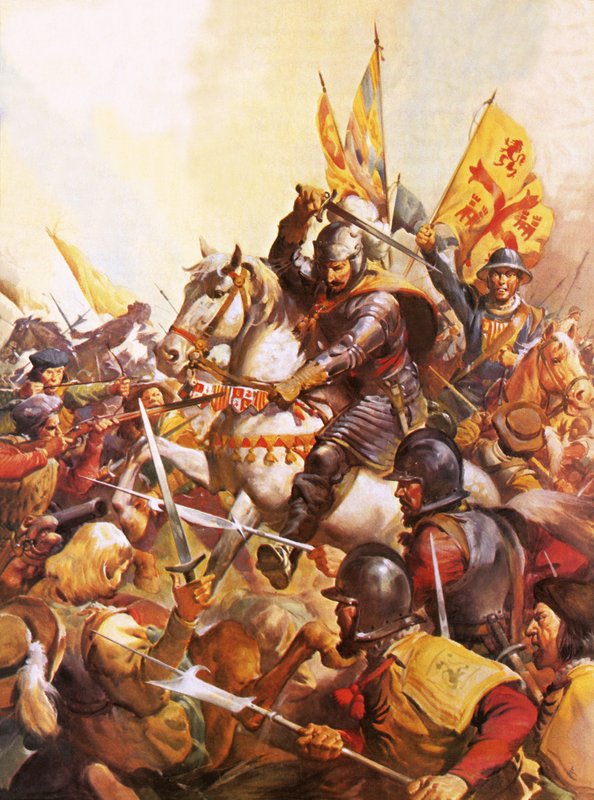 Wallenstein vid slaget vid Lutzen av James Edwin McConnell