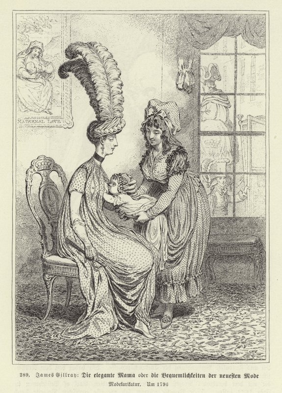 Den fashionabla mamman av James Gillray