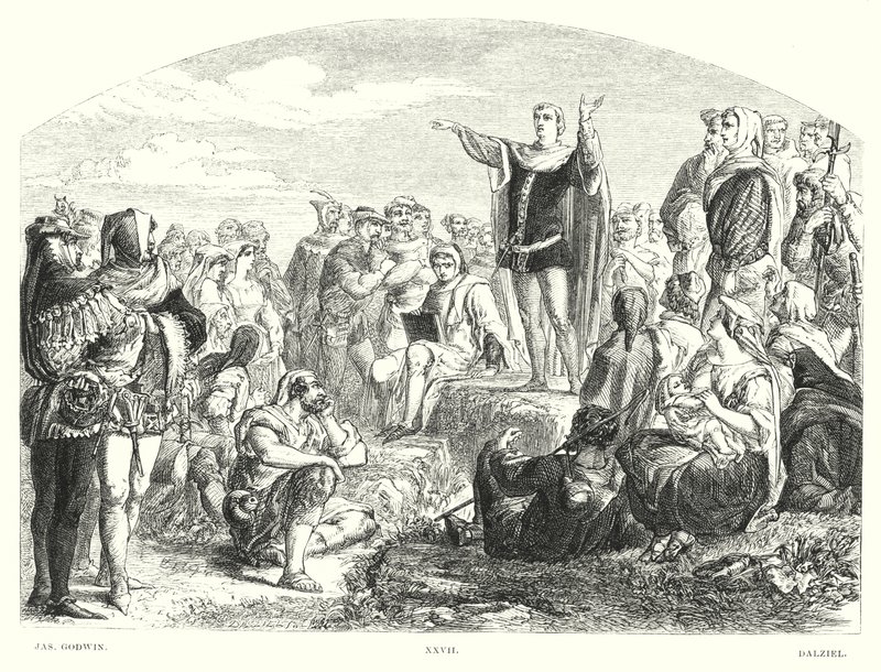 Lord Byrons barn Harold, Canto IV, Strof 114 (gravyr) av James Godwin