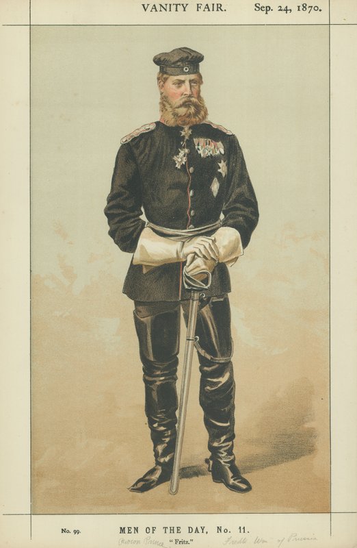 Kronprins Fredrik William av Preussen (färg litho) av James Jacques Joseph Tissot