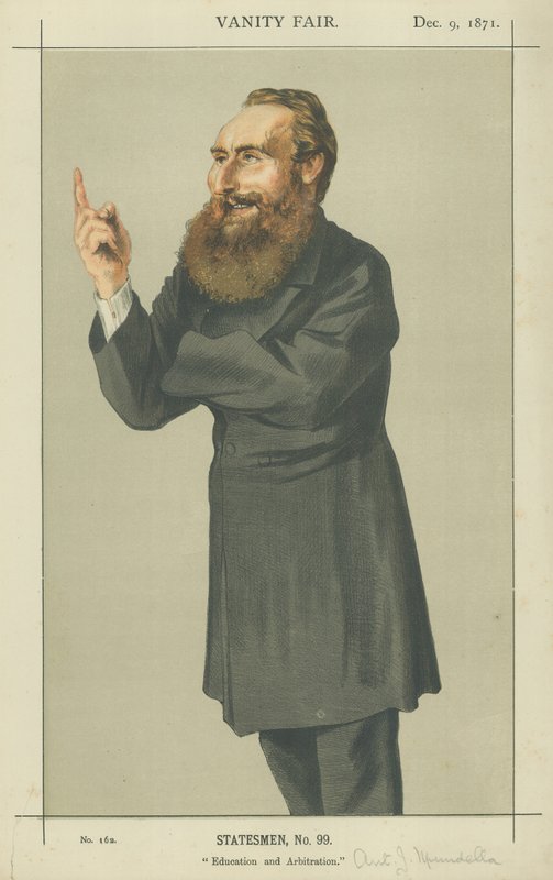 Mr Anthony John Mundella (färg litho) av James Jacques Joseph Tissot