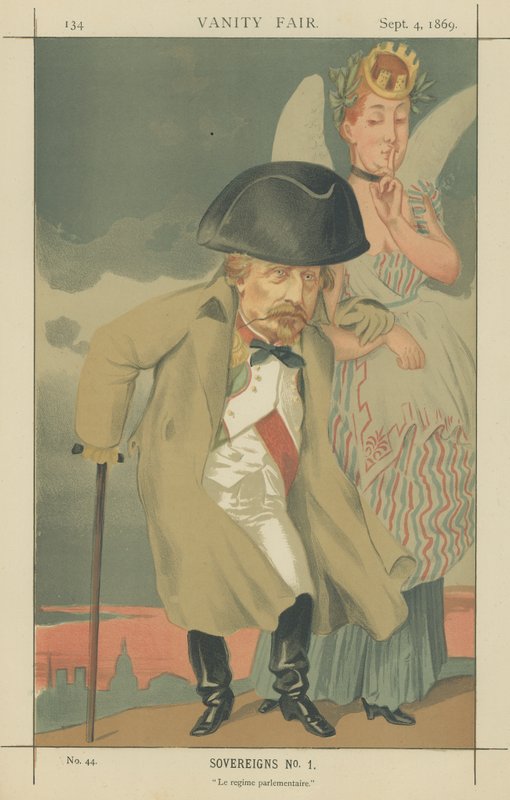 Napoleon III (färg litho) av James Jacques Joseph Tissot