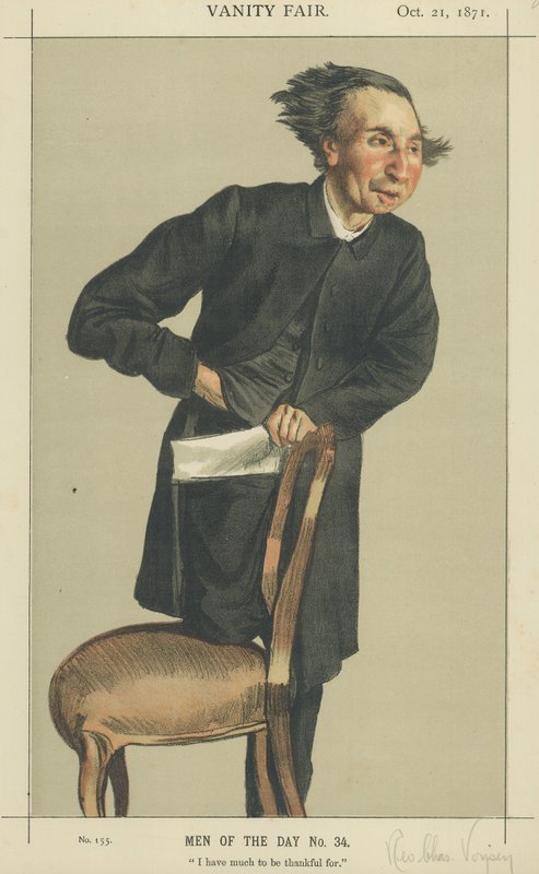 Pastor Charles Voysey (färg litho) av James Jacques Joseph Tissot