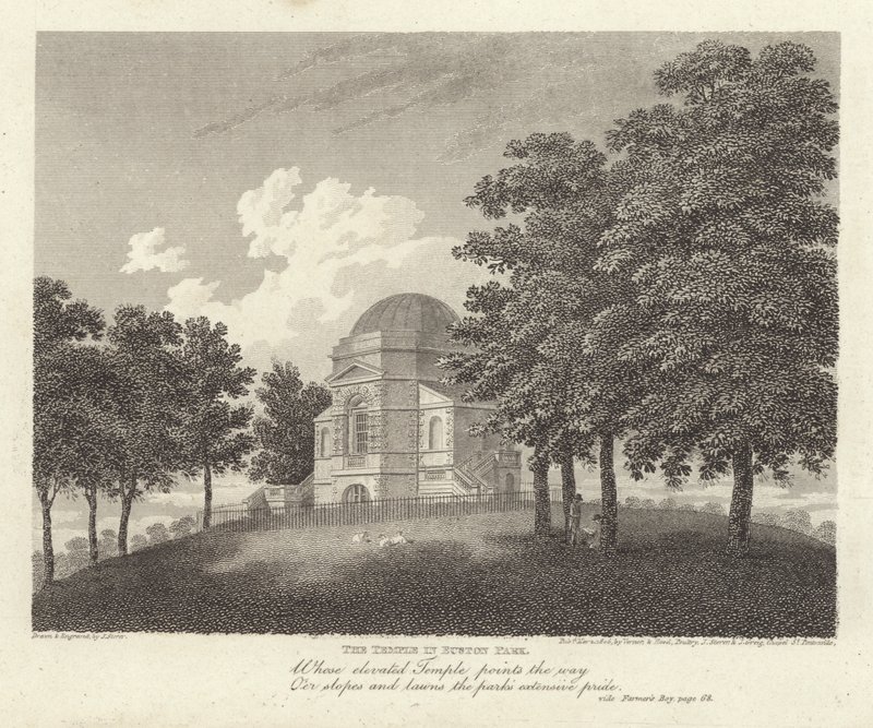 Robert Bloomfield, poet: Templet i Euston Park (gravyr) av James Storer