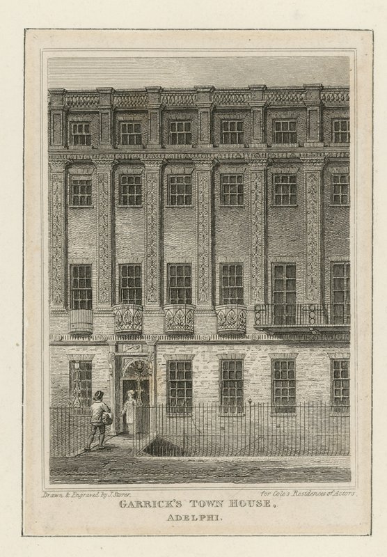 Stadshuset till skådespelaren David Garrick av James Storer