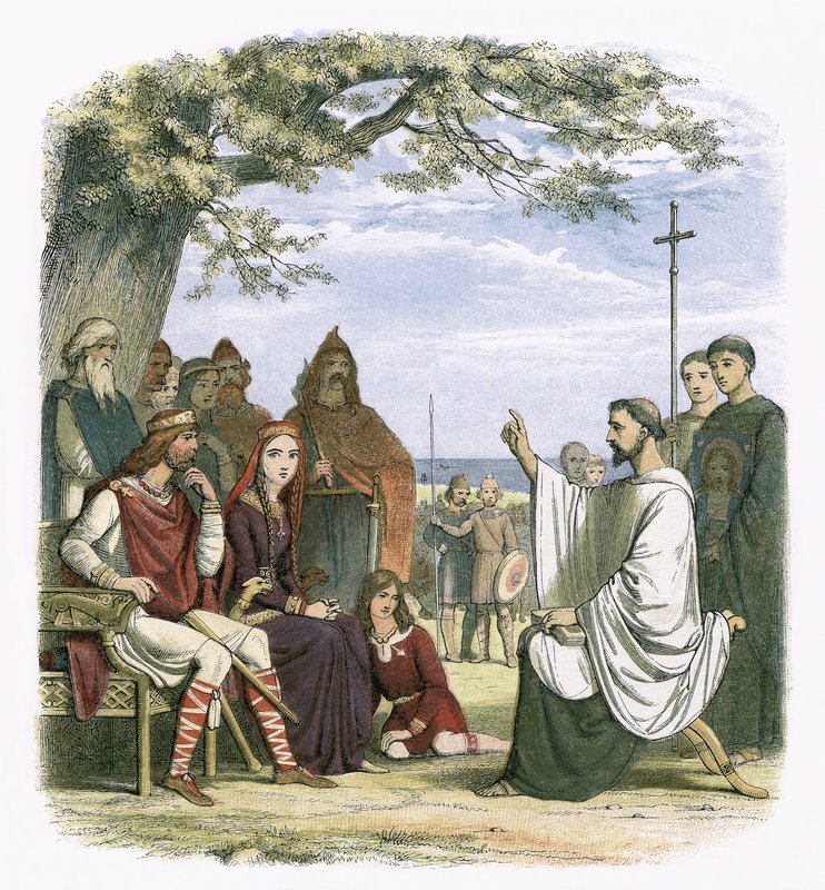 Augustinus predikar inför kung Ethelbert av James William Edmund Doyle