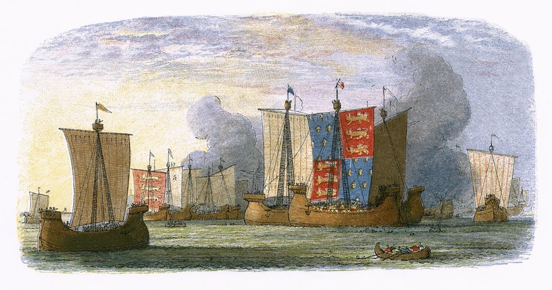 Slaget vid Sluys av James William Edmund Doyle