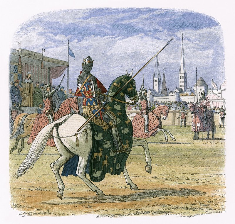 Kung Richard II stoppar duellen mellan Hereford och Norfolk av James William Edmund Doyle
