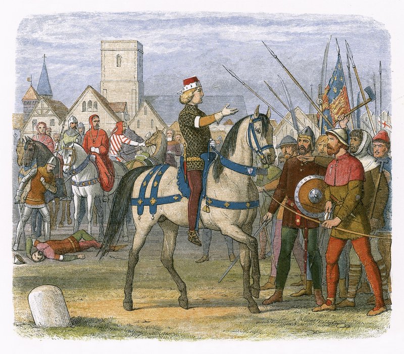 Richard övertar kommandot över rebellerna i bonderevolten av James William Edmund Doyle