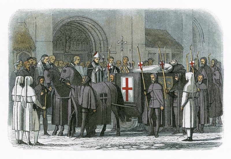 Kroppen av kung Richard II fördes till St Pauls katedral av James William Edmund Doyle