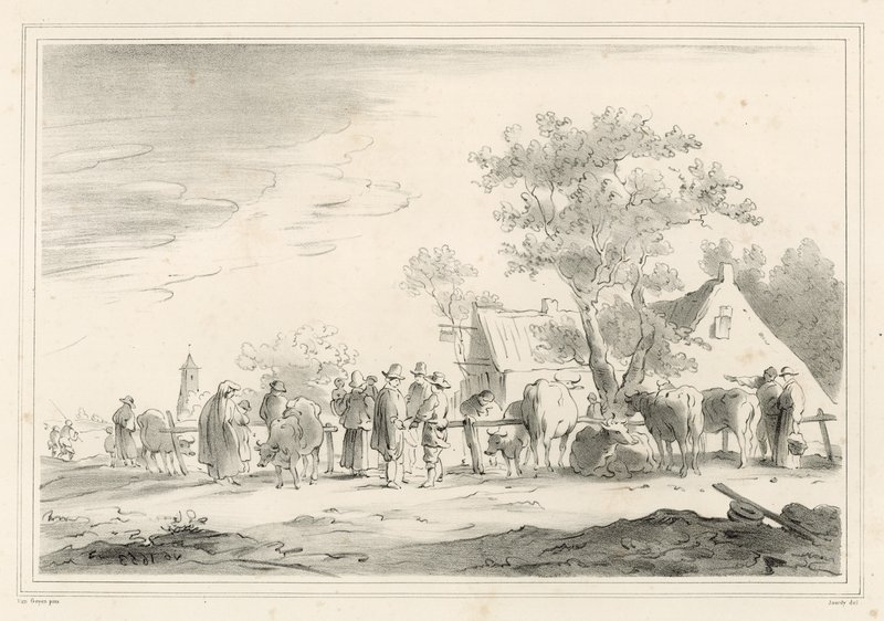 Marknad för nötkreatur av Jan Josephsz van Goyen