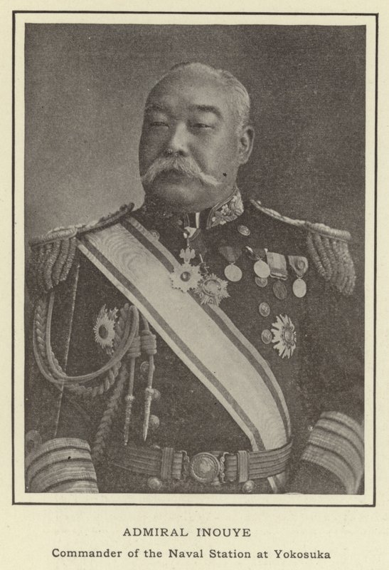 Amiral Inouye, befälhavare för marinstationen i Yokosuka av Japanese Photographer