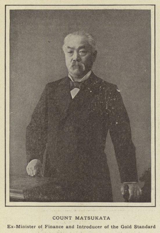 Greve Matsukata, före detta finansminister och introducerare av guldstandarden av Japanese Photographer