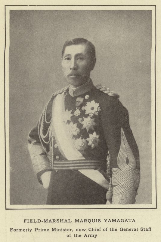 Fältmarskalk Marquis Yamagata, tidigare premiärminister, nu chef för arméns generalstab av Japanese Photographer