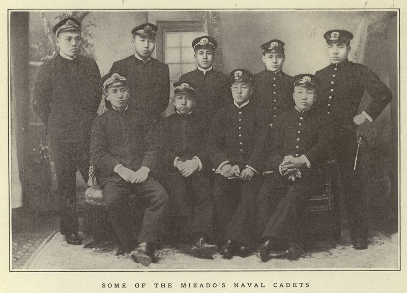 Några av Mikados Naval-kadetter av Japanese Photographer