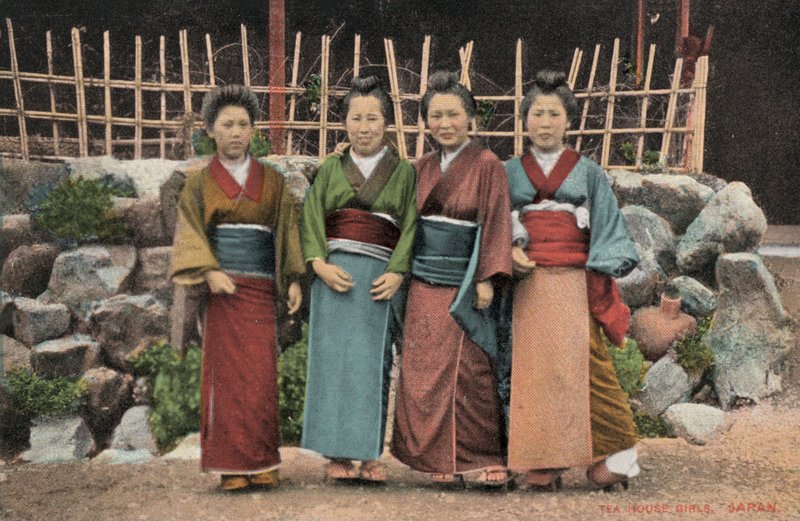 Tea house girls, Japan av Japanese Photographer
