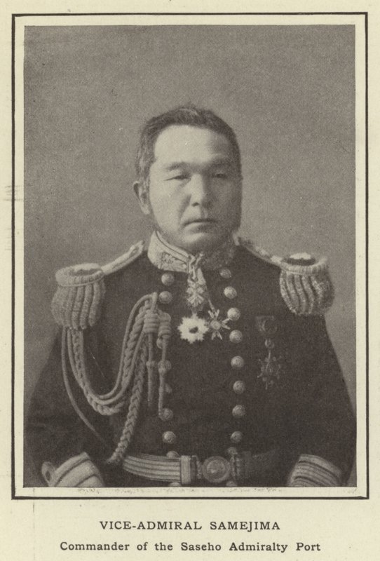 Viceamiral Samejima, befälhavare för Sasehos amiralitetshamn av Japanese Photographer