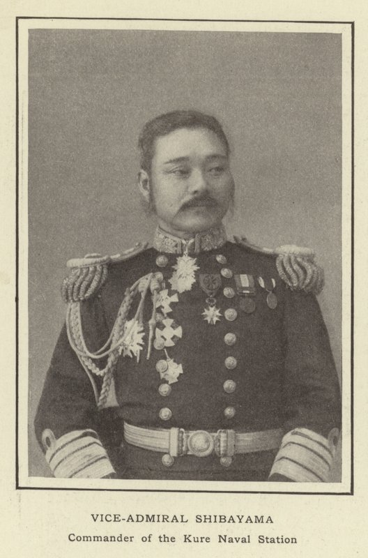 Viceamiral Shibayama, befälhavare för Kure Naval Station av Japanese Photographer