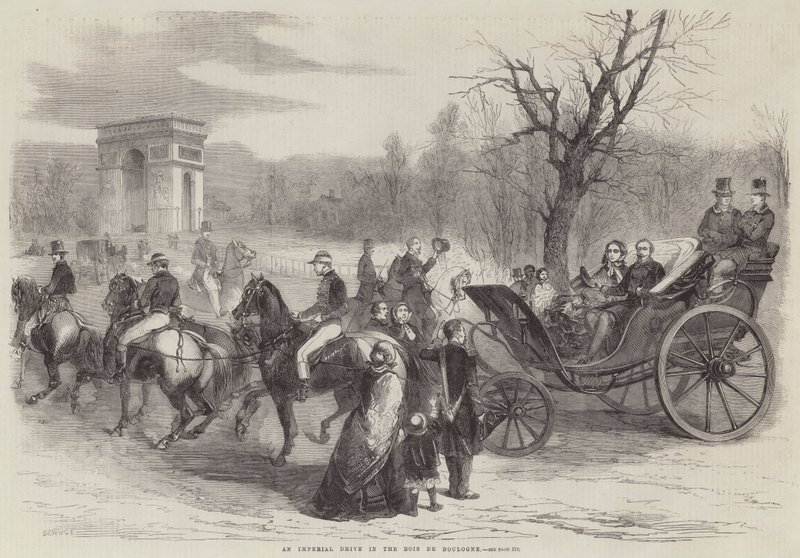 En Imperial Drive i Bois de Boulogne av Jean Adolphe Beauce