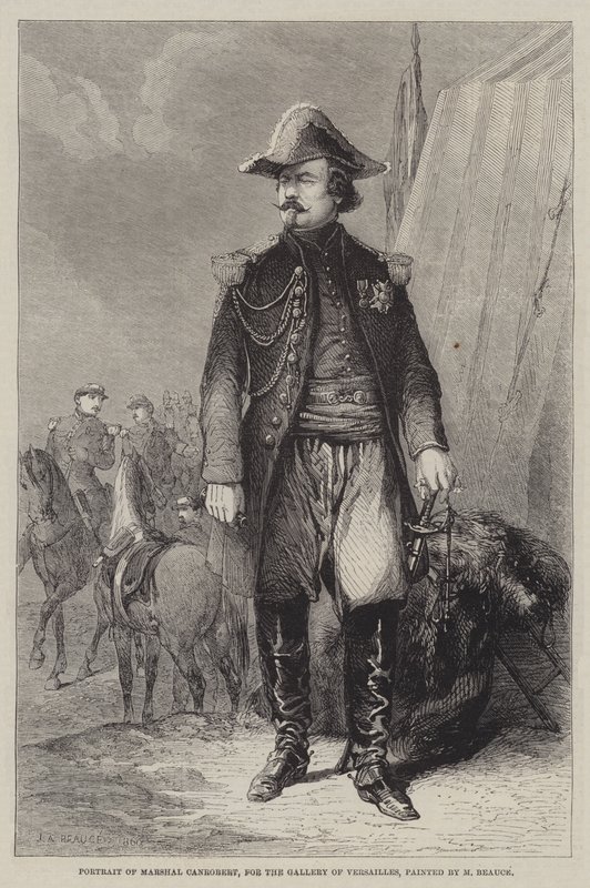 Porträtt av marskalk Canrobert, för Versaillesgalleriet av Jean Adolphe Beauce