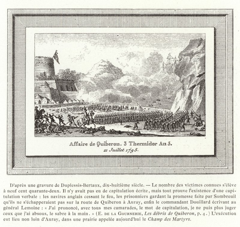 Slaget vid Quiberon, Frankrike, 21 juli 1795 av Jean Duplessis Bertaux