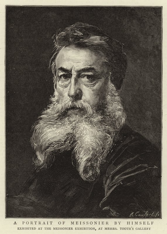 Ett porträtt av Meissonier av honom själv av Jean Louis Ernest Meissonier