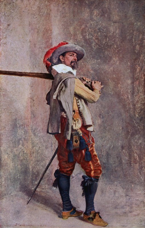En musketör från Ludvig XIII av Frankrikes tid av Jean Louis Ernest (after) Meissonier