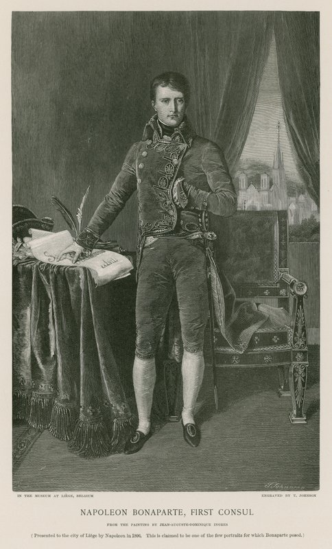 Napoleon Bonaparte, förste konsul av Jean Auguste Dominique Ingres