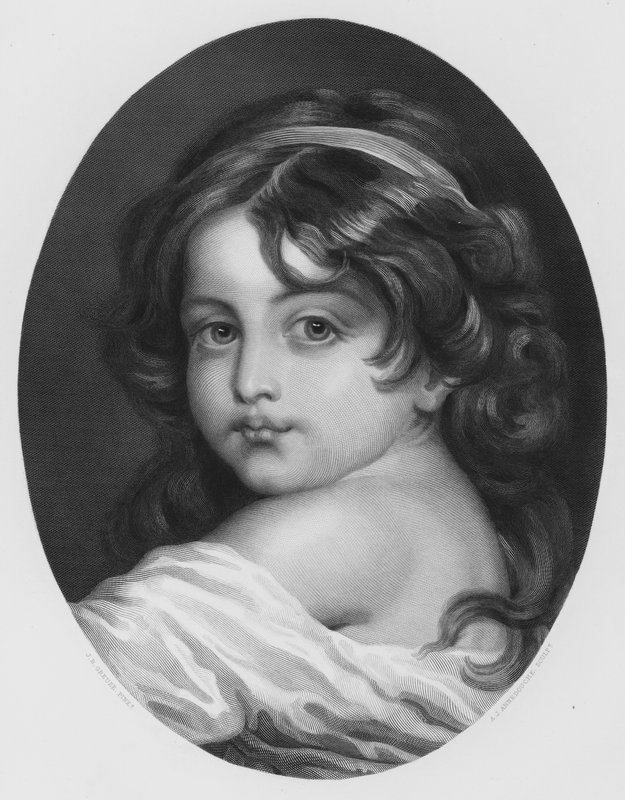 Barndom, från bilden i Kungliga Samlingen (gravyr) av Jean Baptiste (after) Greuze
