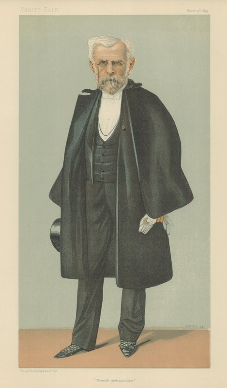 Baron Chaudron de Courcel (färg litho) av Jean Baptiste (after) Guth