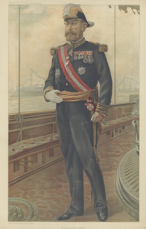 Viceamiral Caillard (färg litho) av Jean Baptiste (after) Guth