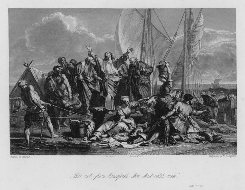 Miraculous Draft of Fishes, Luke V av Jean Baptiste (after) Jouvenet