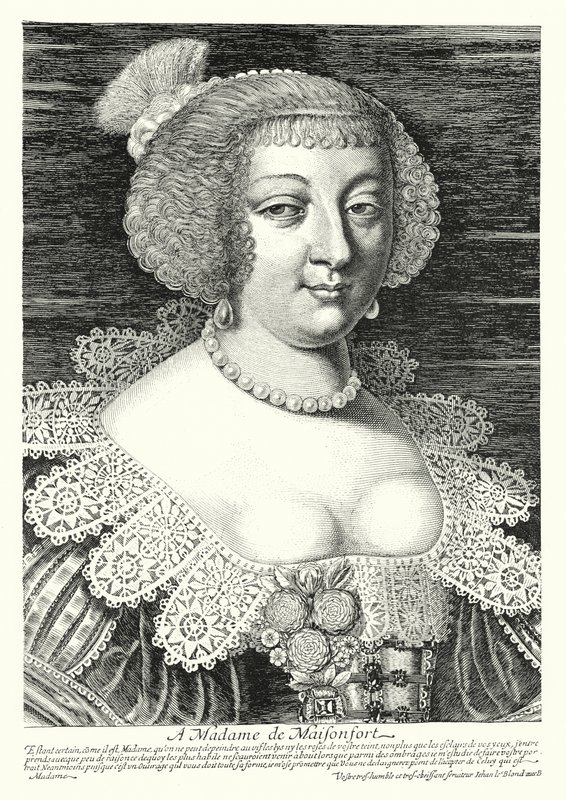 Madame de Maisonfort (gravyr) av Jean Baptiste Alexandre (after) Le Blond