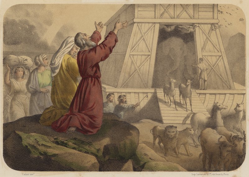 Avsluta från LArche av Jean Baptiste Auguste Leloir