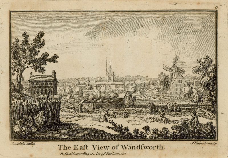 Den östliga utsikten över Wandsworth av Jean Baptiste Claude Chatelain