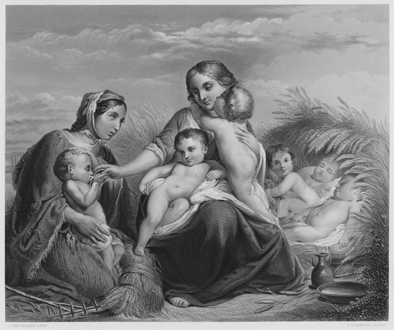 Välgörenhet, från bilden i Kungliga Samlingen (gravyr) av Jean Baptiste van Eycken