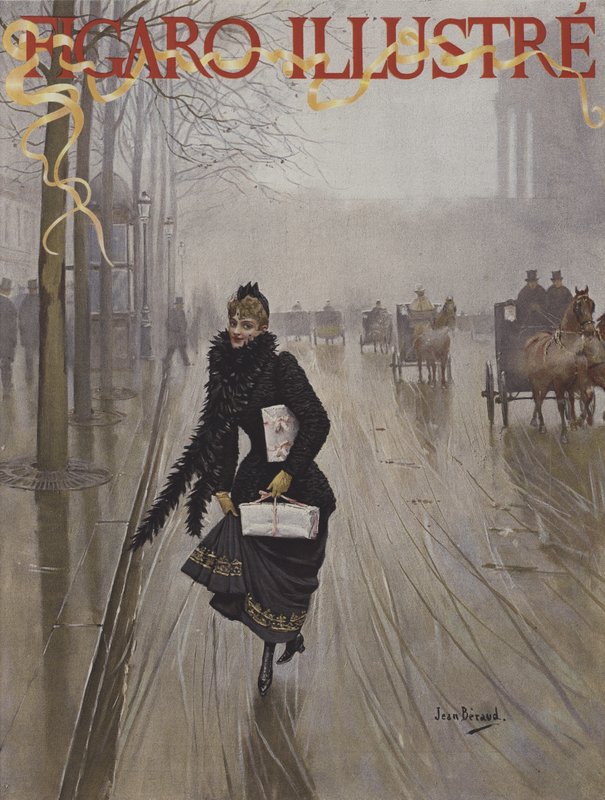 Omslag till Le Figaro Illustre, januari 1891 av Jean Beraud