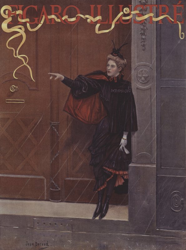 Pleut-il? (Regnar det?). Omslag till Le Figaro Illustre, november 1893 av Jean Beraud