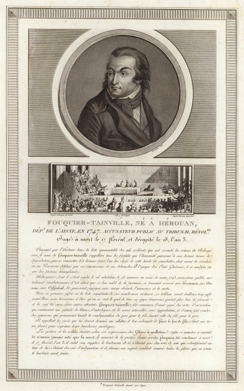 Porträtt av Antoine Quentin Fouquier de Tinville av Jean Duplessi Bertaux