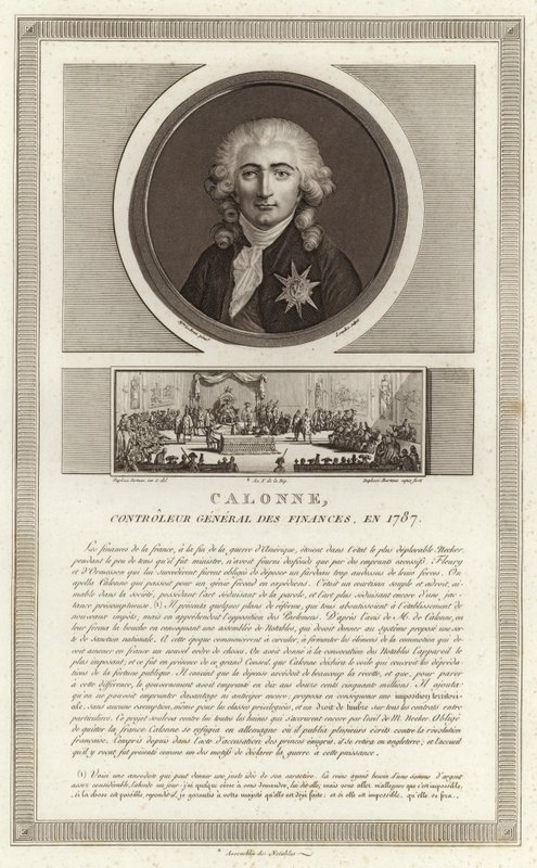Porträtt av Charles Alexandre, viscount de Calonne av Jean Duplessi Bertaux