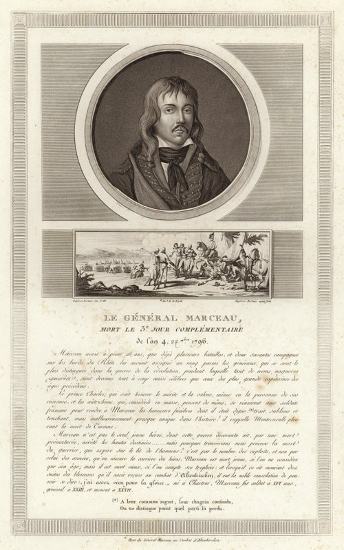 Porträtt av Francois Severin Marceau-Desgraviers av Jean Duplessi Bertaux