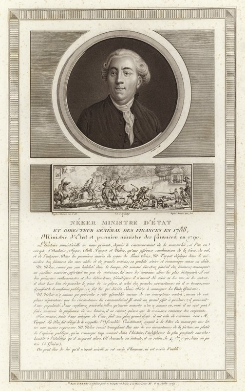 Porträtt av Jacques Necker av Jean Duplessi Bertaux